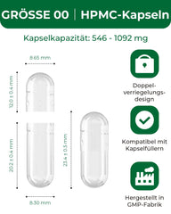 Top view of HPMC empty capsules size 00-200