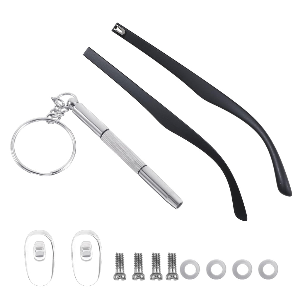 Hpmjz universal glasses arm replacement kit – 1 pair with 2 nose pads and screwdriver