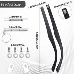 Replacement temple arms for glasses in black