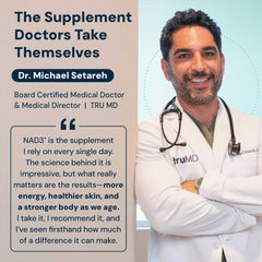 Cellular health benefits graphic for NAD3