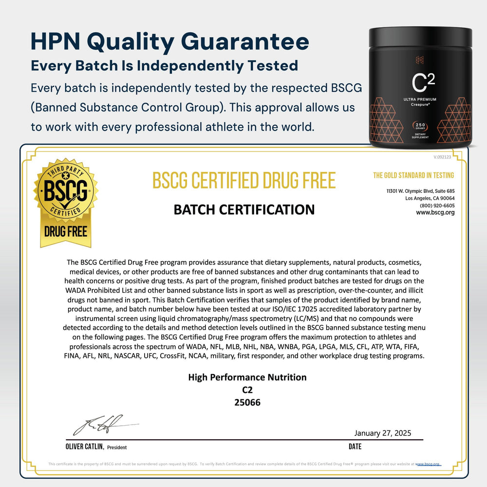 BSCG Certified for Sport badge on packaging