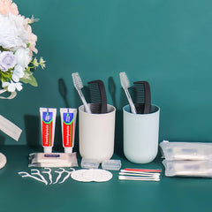 Toothbrush, toothpaste and floss for clean teeth and hygiene