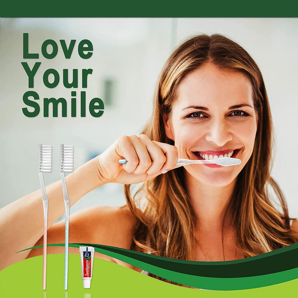 Mini toothpaste included in the toothbrush kit