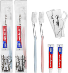 HQSLsund disposable toothbrushes and toothpaste bundle front view