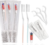 HQSLsund 100-pack disposable toothbrushes with toothpaste bundle