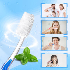 Individual wrapped prepasted toothbrushes for on-the-go use