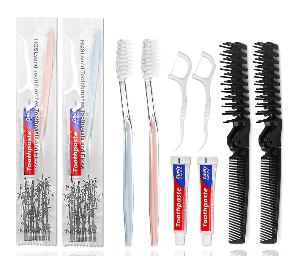 HQSLsund disposable toothbrushes with toothpaste and floss bundle (30 pcs)