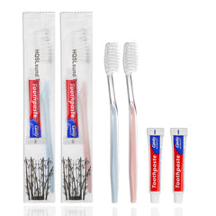HQSLsund branding on disposable toothbrush packaging