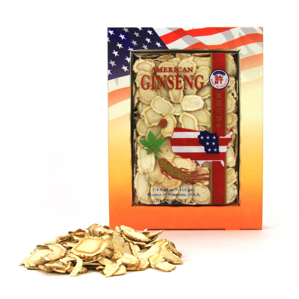 Direct-from-farm Wisconsin American ginseng slices packaging