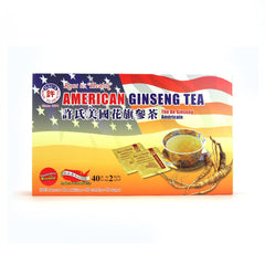 Hsu's American Ginseng Tea Bags 40-count box – front label