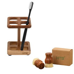 HTB teak dish scrub brush set—2-pack