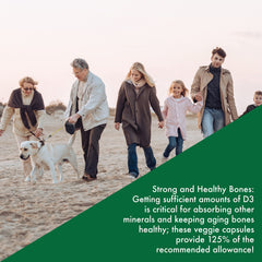 Vegan-friendly veggie capsules containing K2 MK-7 and D3 1000IU