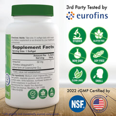 Kaneka Ubiquinol reduced CoQ-10 label close-up