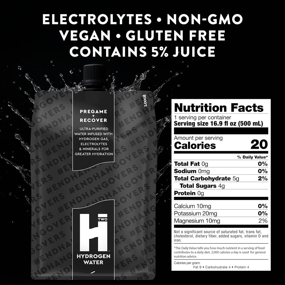 HTWO Nightlyfe recovery hydrogen water bottle demonstrating hydration after workouts.
