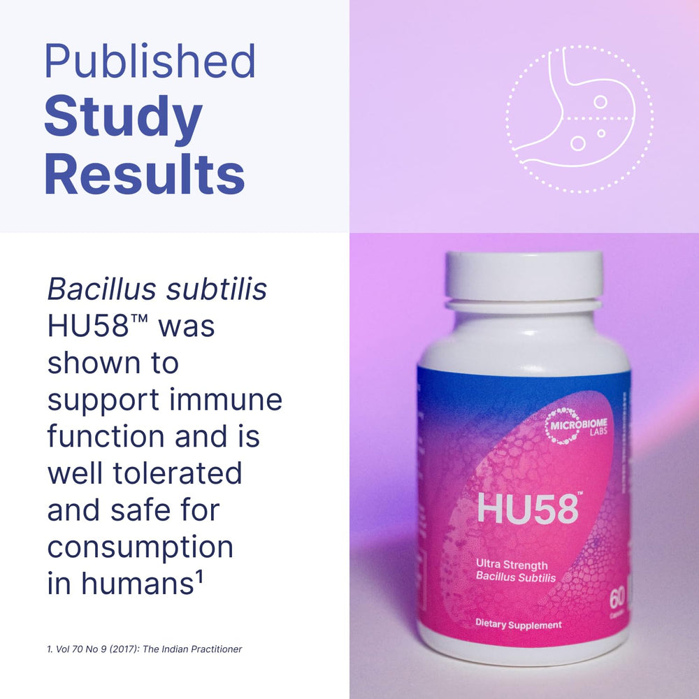 Graphic showing immune support from HU58 probiotic