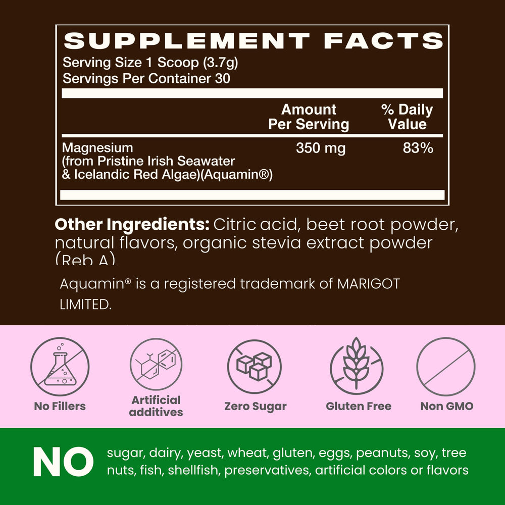 Nutrition facts label close-up