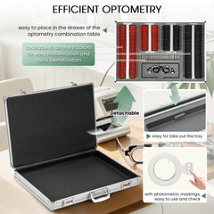 Detachable tray for organizing frames and lenses