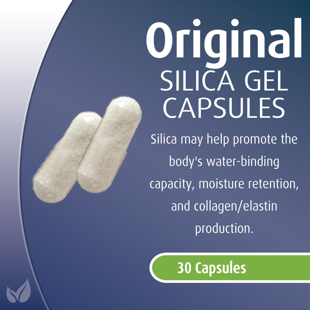 Close-up of Silicea Gel capsules for hair, skin and nails