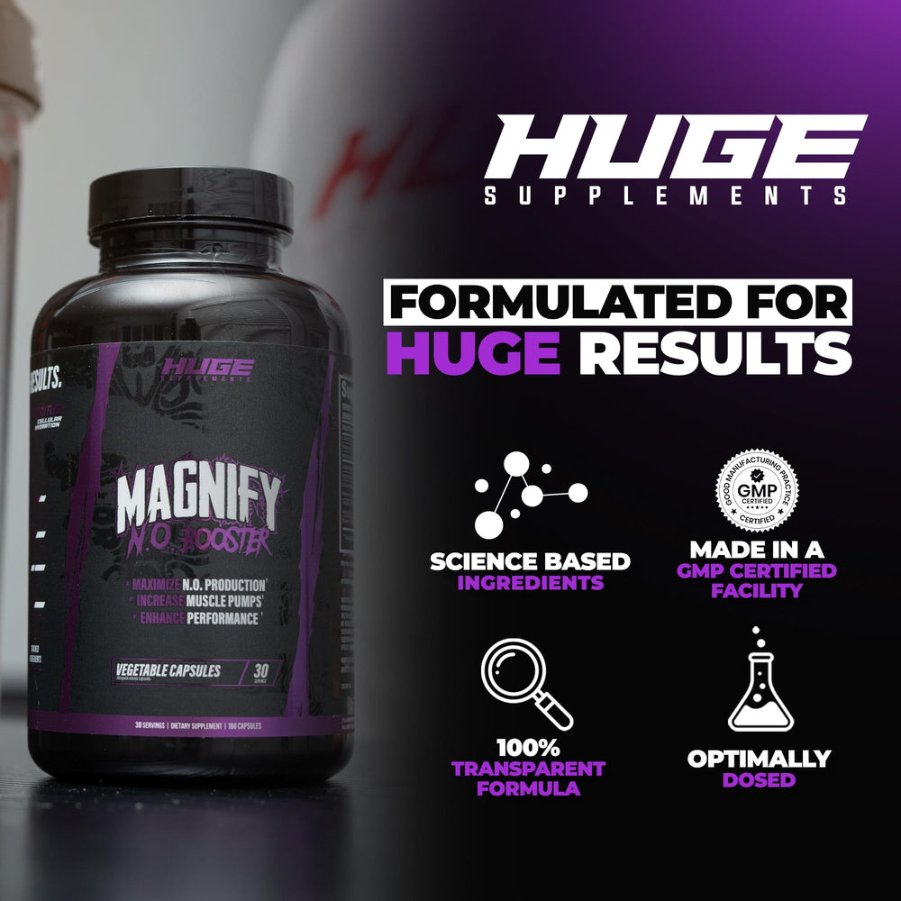 Huge Supplements Magnify Pump muscle-pump graphic illustrating vascularity during training