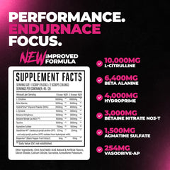 Huge Supplements Pump Serum ingredients panel emphasizes 10 clinically backed ingredients for pumps.