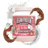 Huge Supplements vegan protein marshmallow madness bottle shows 20g protein per serving for daily fueling