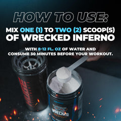 Huge Supplements Wrecked Inferno bottle-storage scene supports daily use.