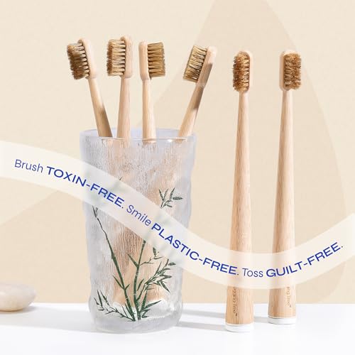 Boar bristles woven into brush head with no glue