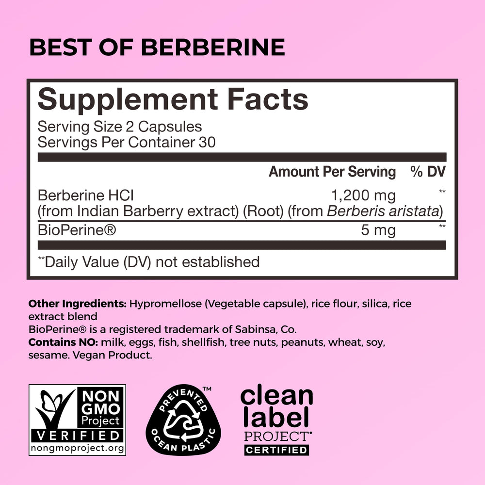 Ingredients panel indicating Clean Label Project certification