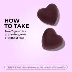 Vegan and non-GMO certification badges on HUM gummies packaging