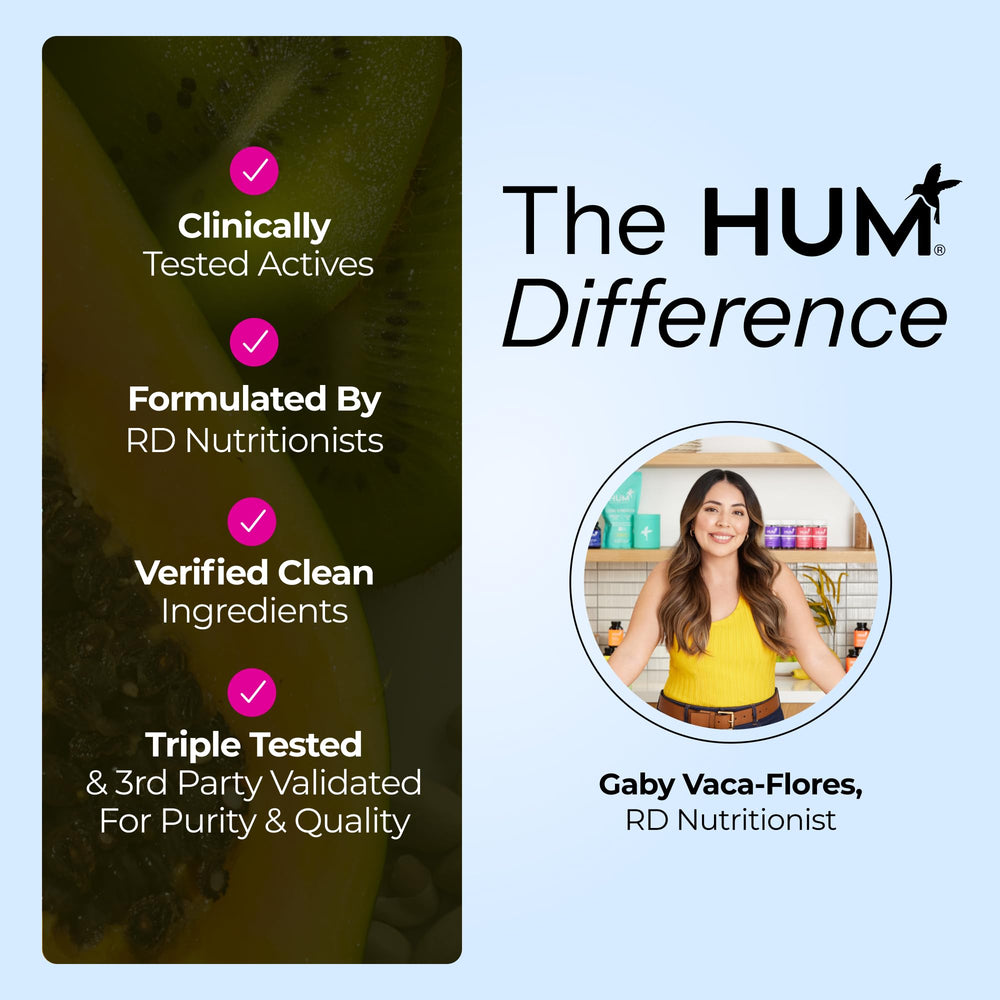 Back panel image of HUM Collagen Love Skin packaging