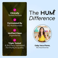 Back panel image of HUM Collagen Love Skin packaging