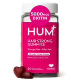 HUM Hair Strong Daily Hair Growth Gummies bottle on white background