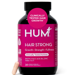 HUM Hair Strong daily hair growth supplement bottle front view