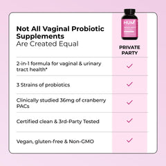 Close-up of HUM Private Party probiotic capsules