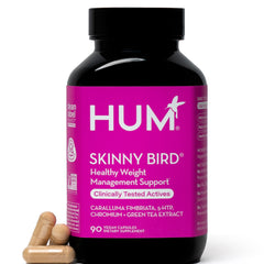 HUM Skinny Bird bottle front view for daily appetite support.