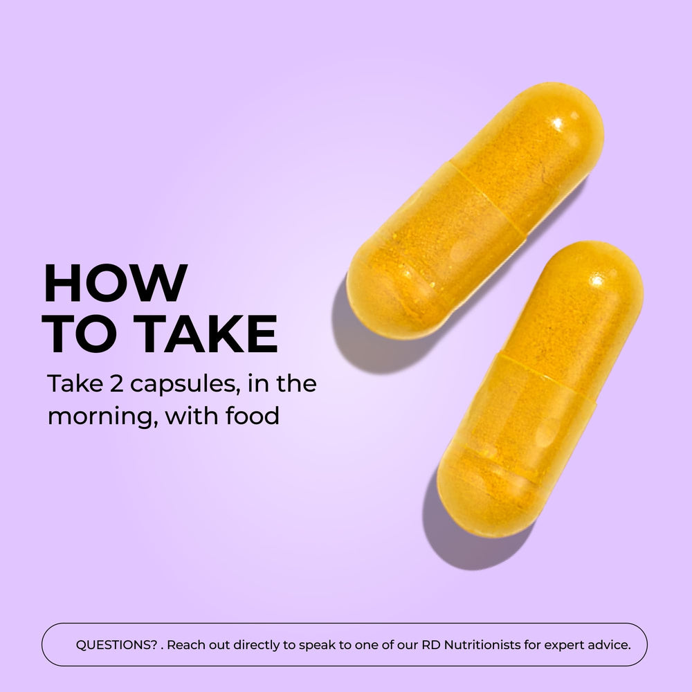 60 vegan capsules in a Hum Turn Back Time bottle