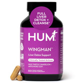 HUM Wing Man Liver Support bottle with Milk Thistle, Dandelion Root and Artichoke Leaf Extract