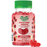 Front label of Human Beanz ACV Jelly Beans with Ginger and The Mother