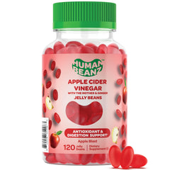 Human Beanz Apple Cider Vinegar Jelly Beans pack offers a convenient daily snack.