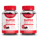 Bottle of humanN SuperBeets Heart Gummies in Pomegranate Berry flavor