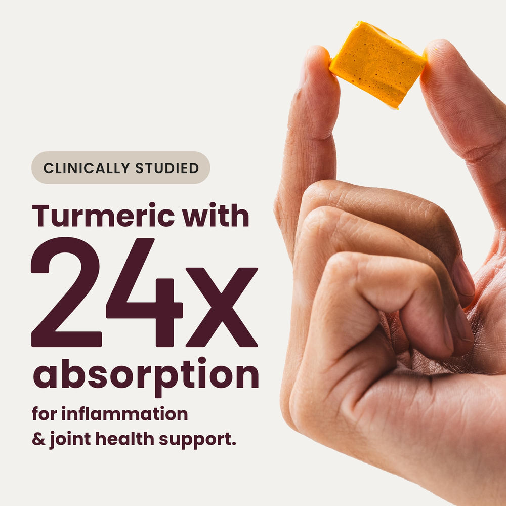 Single Turmeric Chew held in hand
