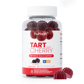 Front view of HumanN Tart Cherry Gummies bottle on white background