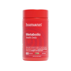 Humann Metabolic Health Daily bottle front for steady energy and glucose balance.