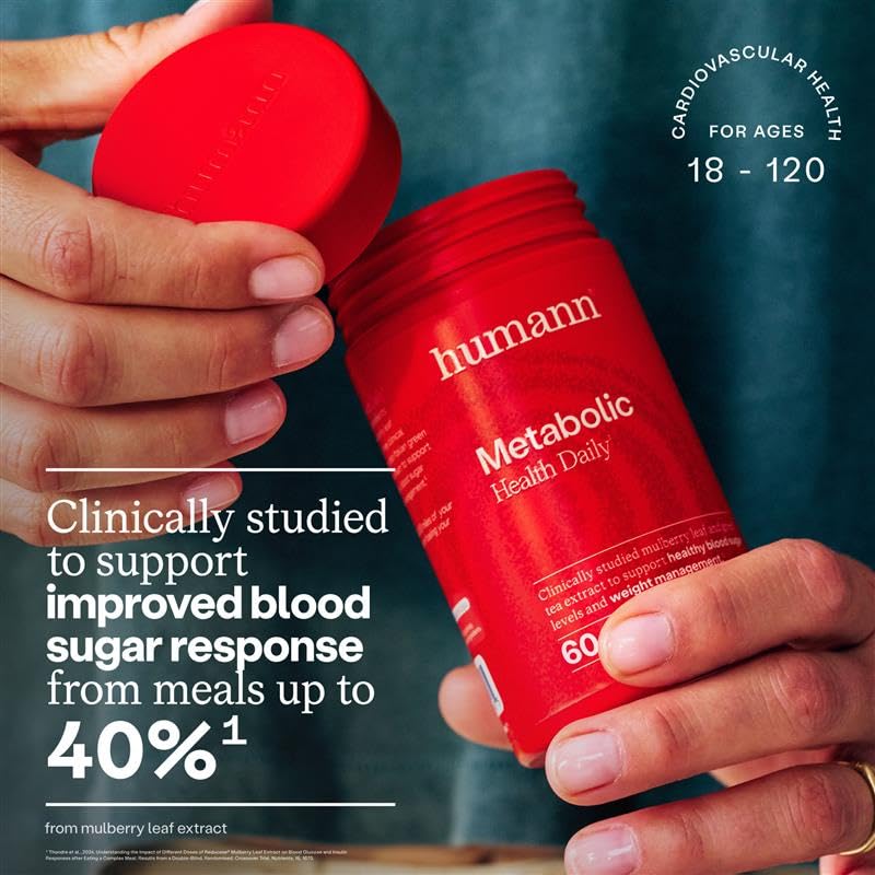 Humann Metabolic Health Daily chromium chelate closeup highlighting high-absorption insulin function support.