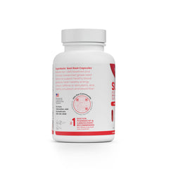 Capsules spilled next to the bottle for display