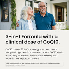 Close-up of CoQ10 label in HumanN SuperBeets Heart Chews Advanced