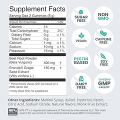 Humann humanN SuperBeets Heart Gummies seen in hand for a quick daily boost.