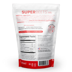 Humann SuperBeets serving scoop over beetroot powder for preparation