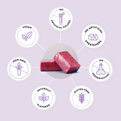 Non-GMO, gluten-free and vegan certification icons