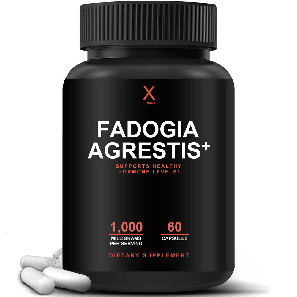 HUMANX bottle showing Fadogia Agrestis, Tongkat Ali and Beta Ecdysterone for performance support